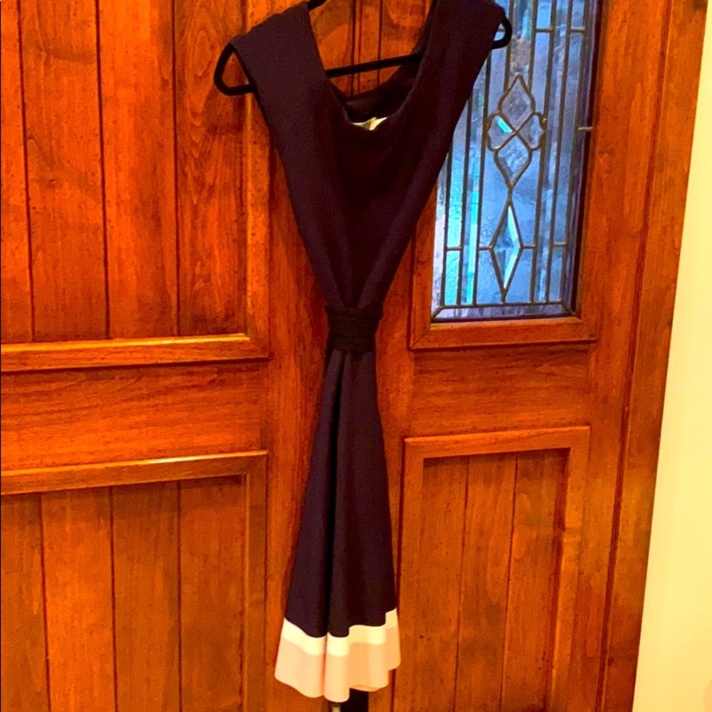 Eliza J Navy Blue dense Knit dress